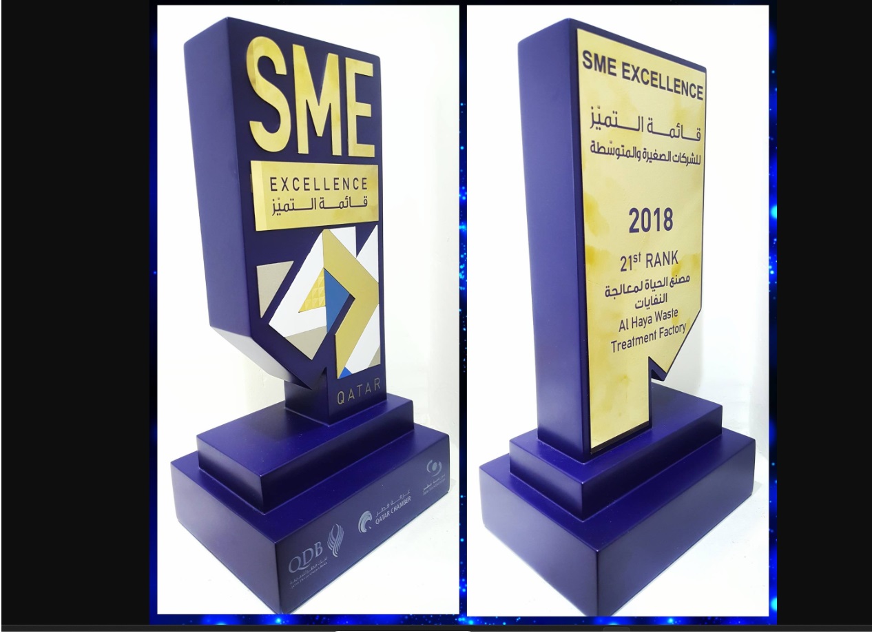 Al Haya was awarded 21st rank for SME excellence award in 2018.